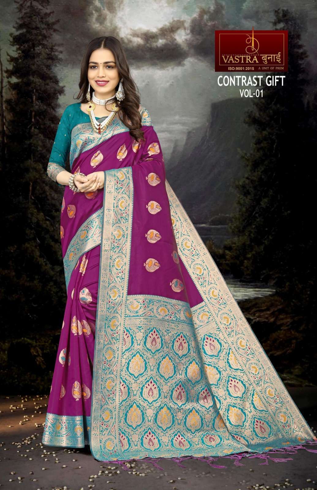 Vastra Bunai CONTRAST GIFT VOL 1 Saree Bulk Sarees India