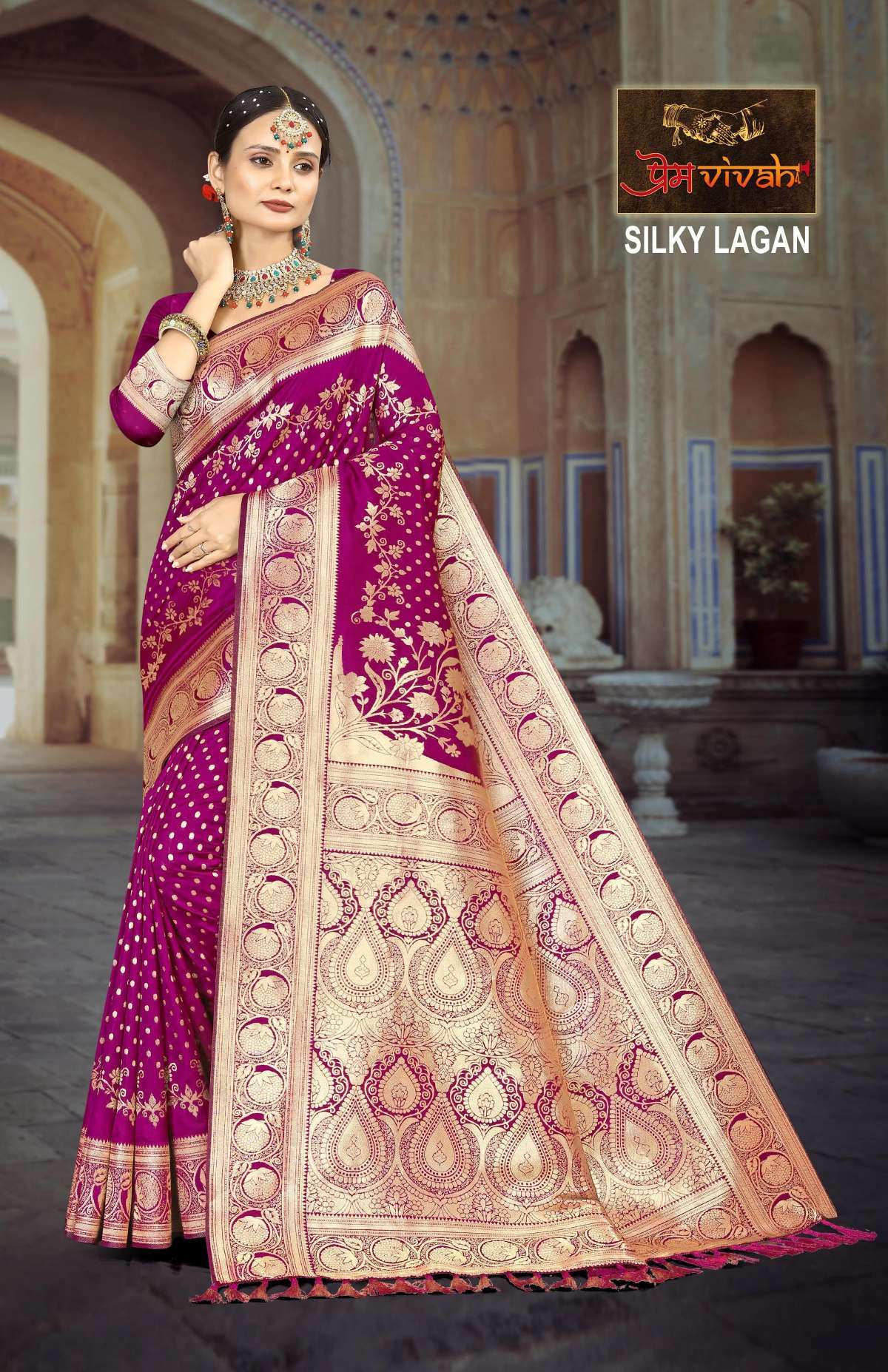 Vastra Bunai Silky Lagan Saree Bulk Sarees Suppliers