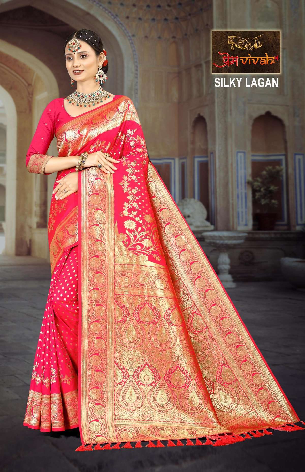 Vastra Bunai Silky Lagan Saree Bulk Sarees Suppliers