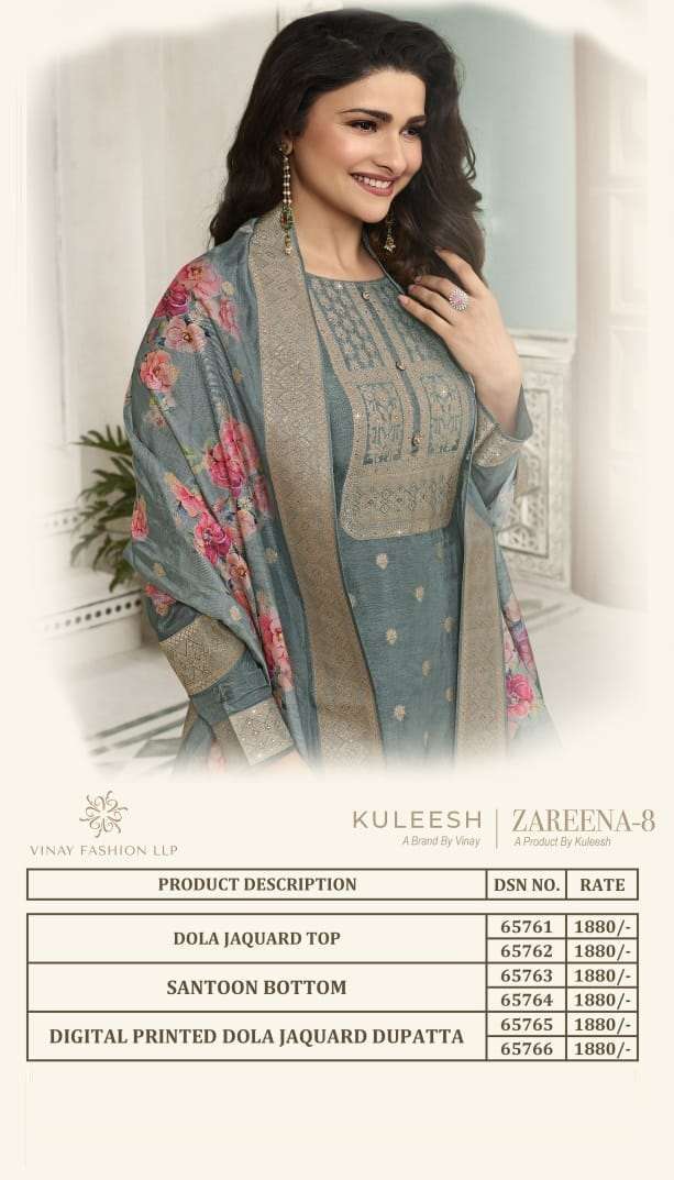 Vinay Kuleesh Zareena Vol 8  Salwar Suits Pakistani Salwar Kameez