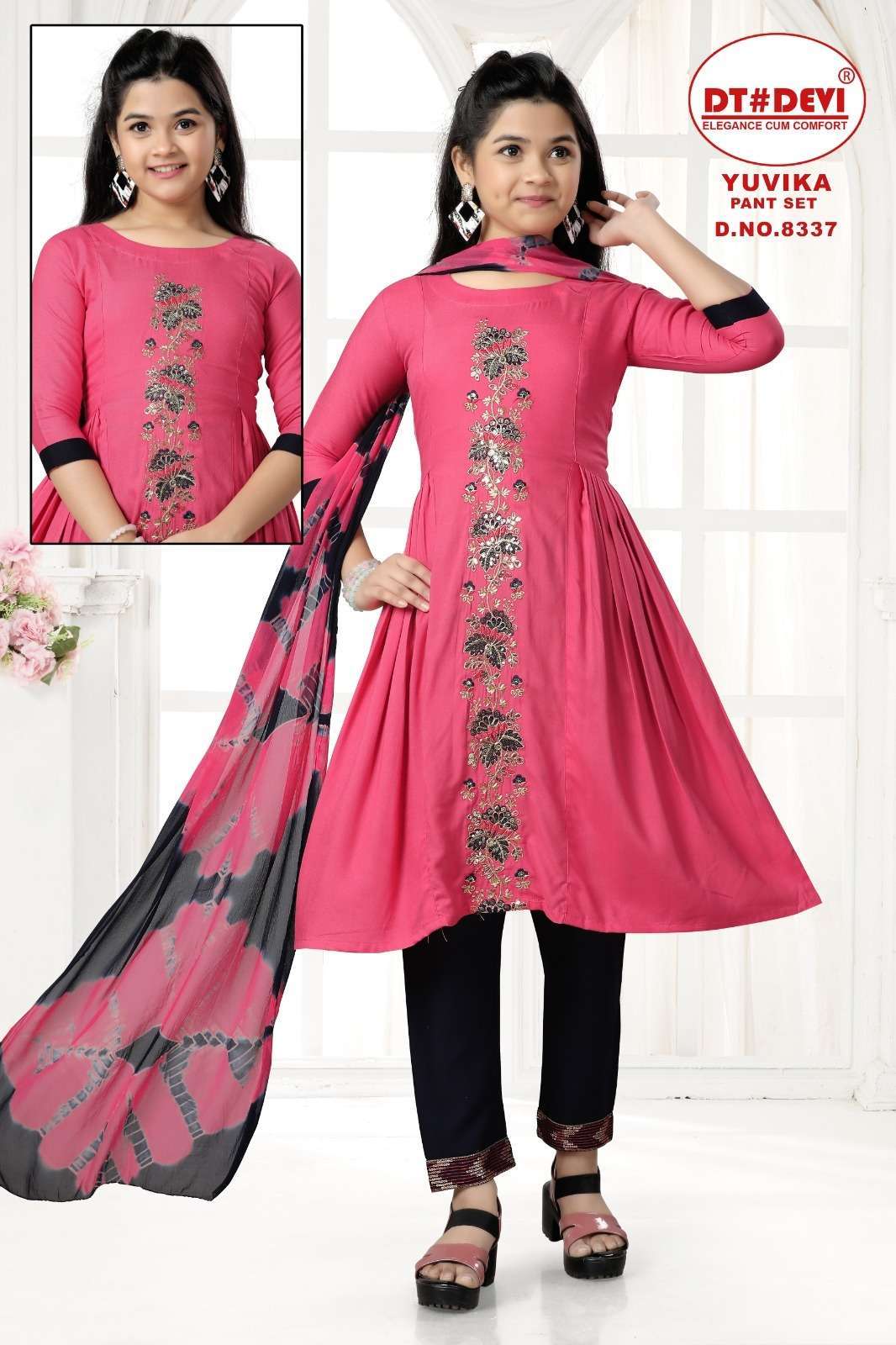 YUVIKA PANEL WORK KURTI WITH PANT ALONG WITH DUPATTA Kurti Women Kurti Manufacturer