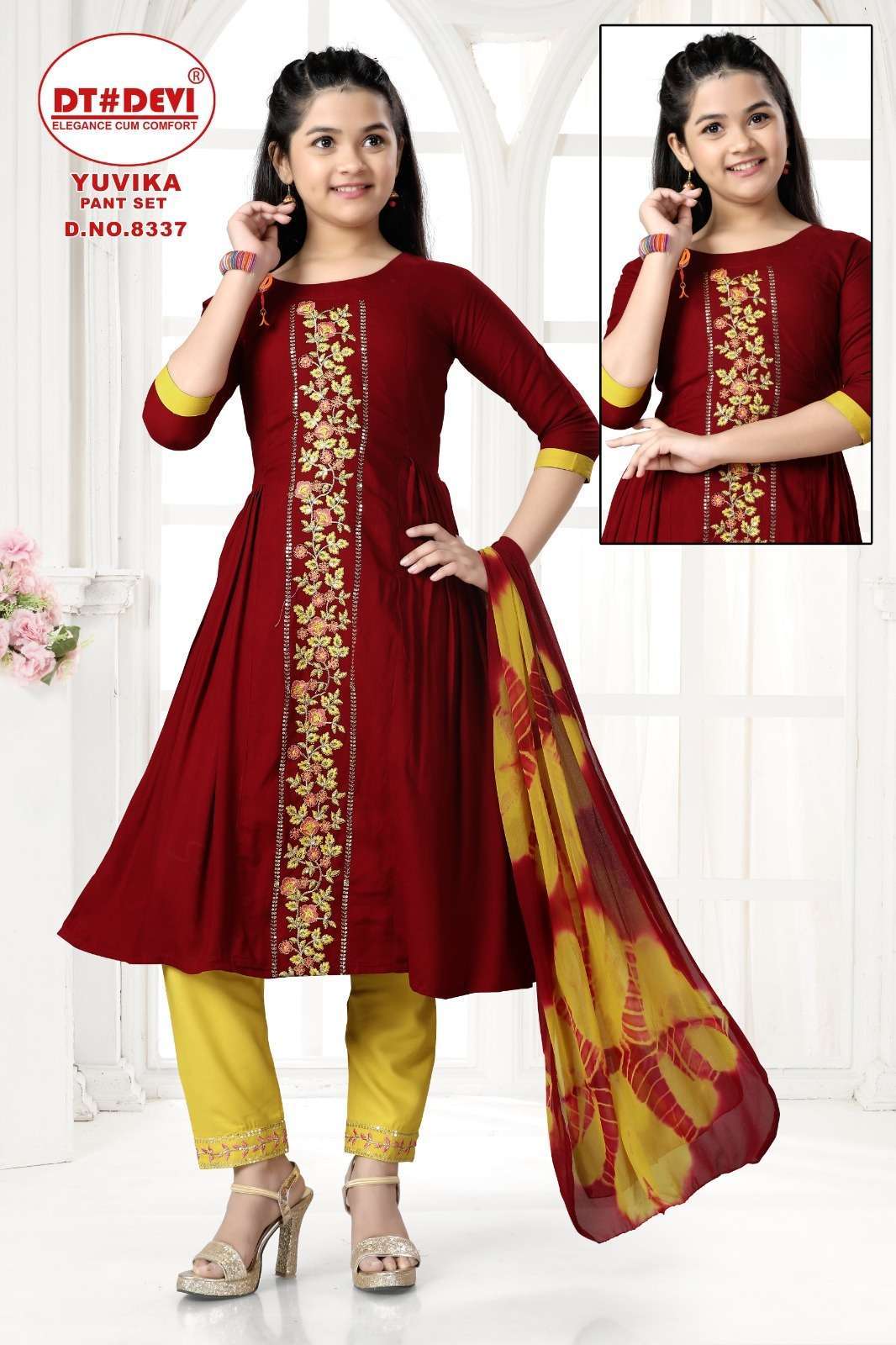 YUVIKA PANEL WORK KURTI WITH PANT ALONG WITH DUPATTA Kurti Women Kurti Manufacturer