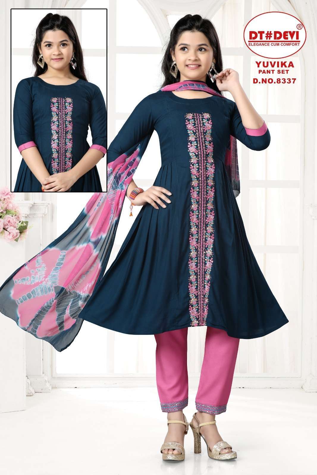 YUVIKA PANEL WORK KURTI WITH PANT ALONG WITH DUPATTA Kurti Women Kurti Manufacturer
