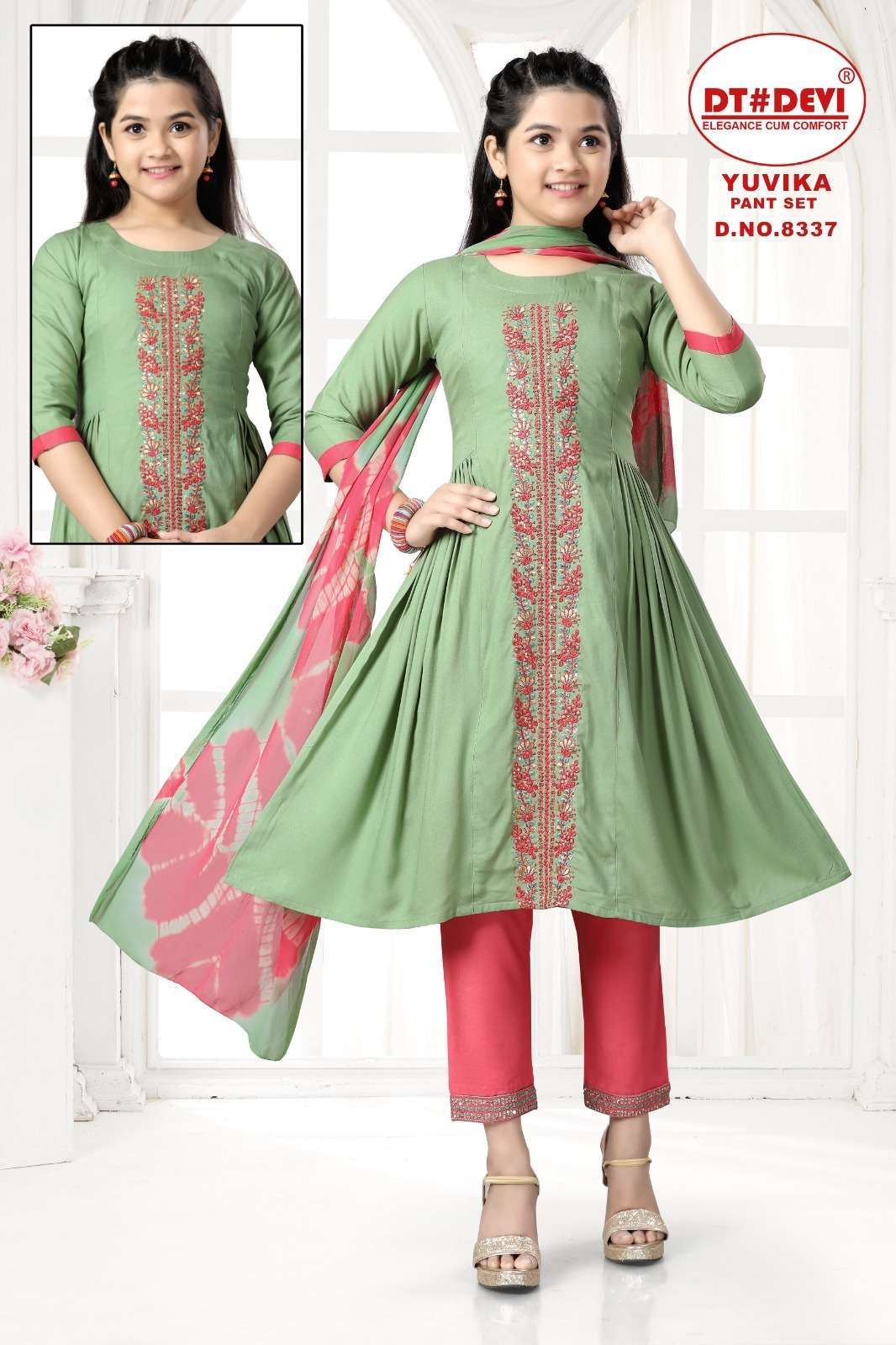 YUVIKA PANEL WORK KURTI WITH PANT ALONG WITH DUPATTA Kurti Women Kurti Manufacturer
