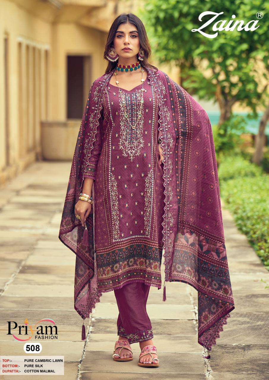 ZAINA FASHION KARACHI PRINT VOL - 2 salwar kameez Pakistani Embroidered Suits