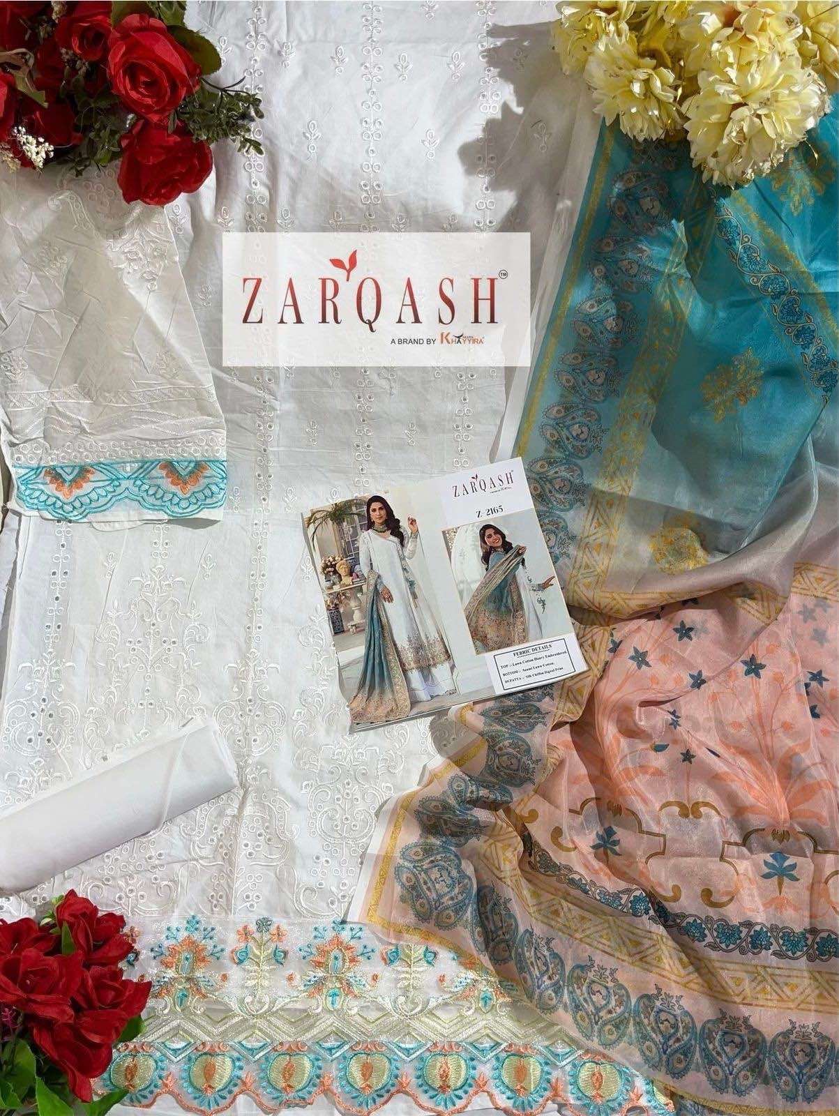 Zarqash Z 2161 To 2165 Cotton Embroidered Salwar Suit Designer Salwar kameez India