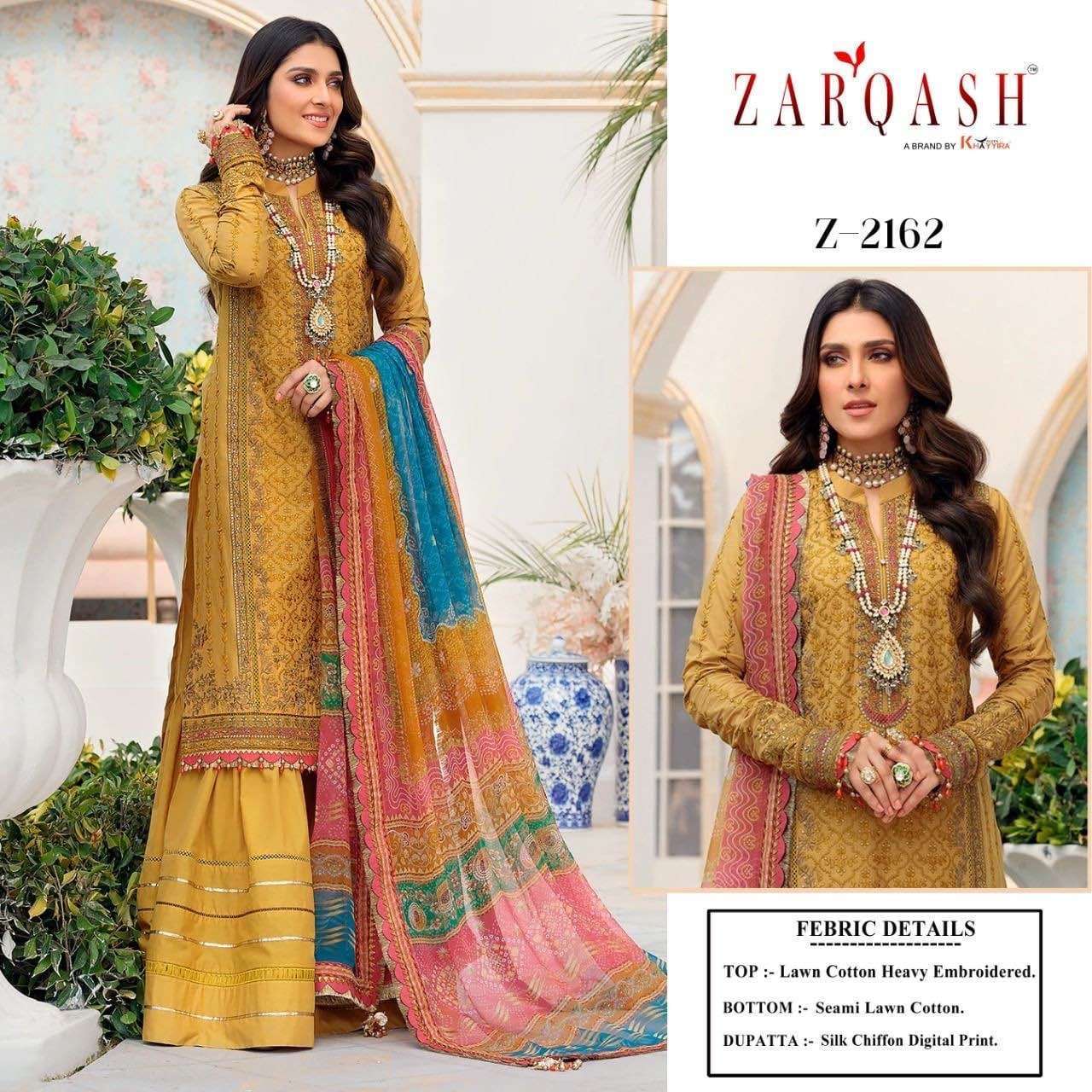 Zarqash Z 2161 To 2165 Cotton Embroidered Salwar Suit Designer Salwar kameez India
