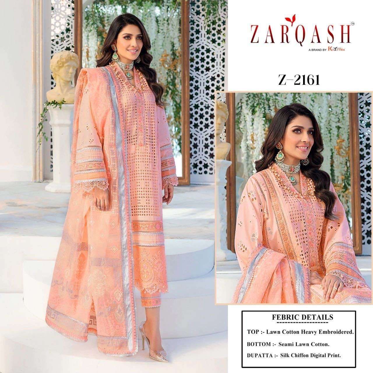 Zarqash Z 2161 To 2165 Cotton Embroidered Salwar Suit Designer Salwar kameez India