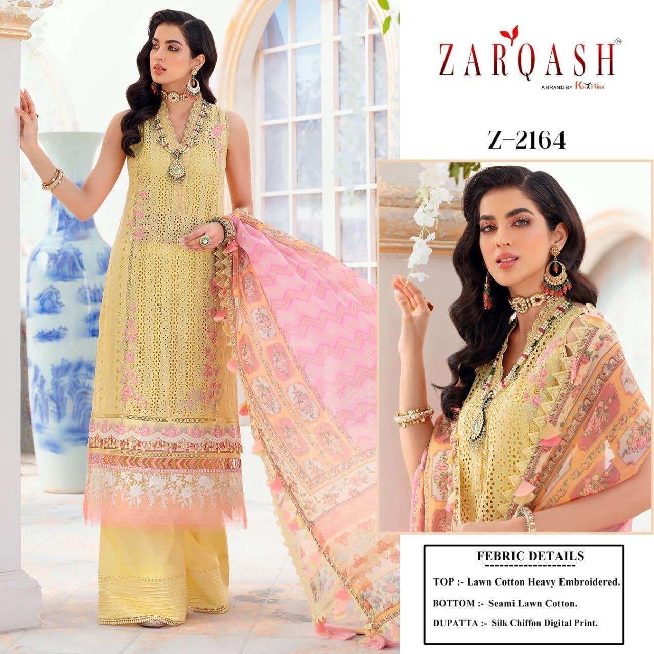 Zarqash Z 2161 To 2165 Cotton Embroidered Salwar Suit Designer Salwar kameez India