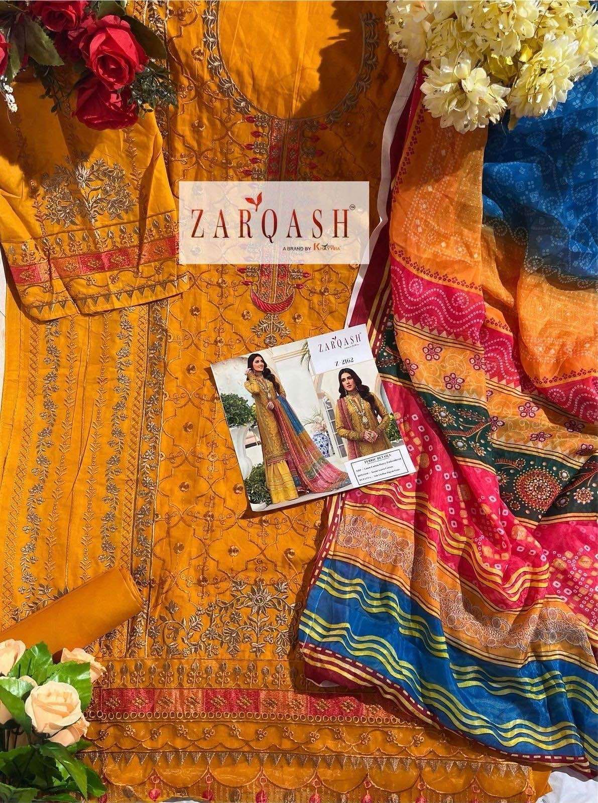 Zarqash Z 2161 To 2165 Cotton Embroidered Salwar Suit Designer Salwar kameez India