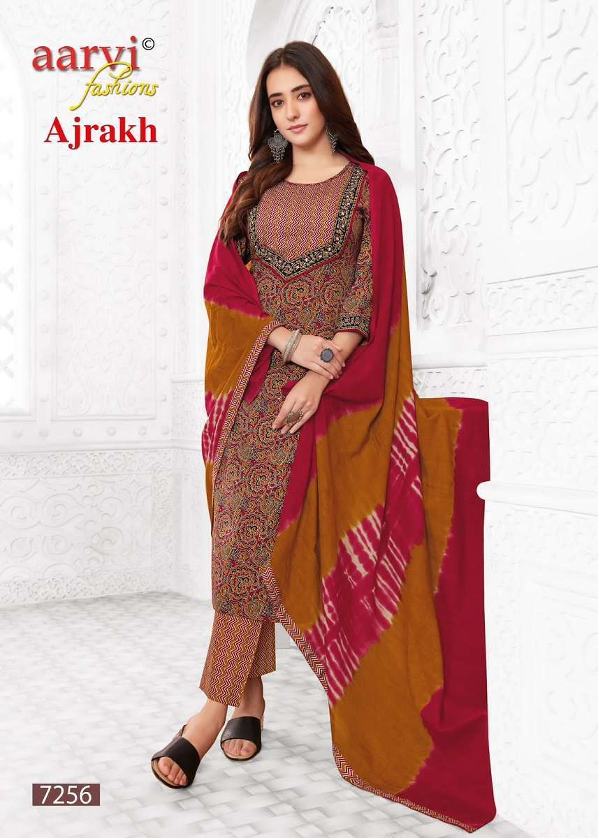 Aarvi Ajrakh Vol-2 -Kurti Pant With Dupatta Wholesale kurtis for retailers