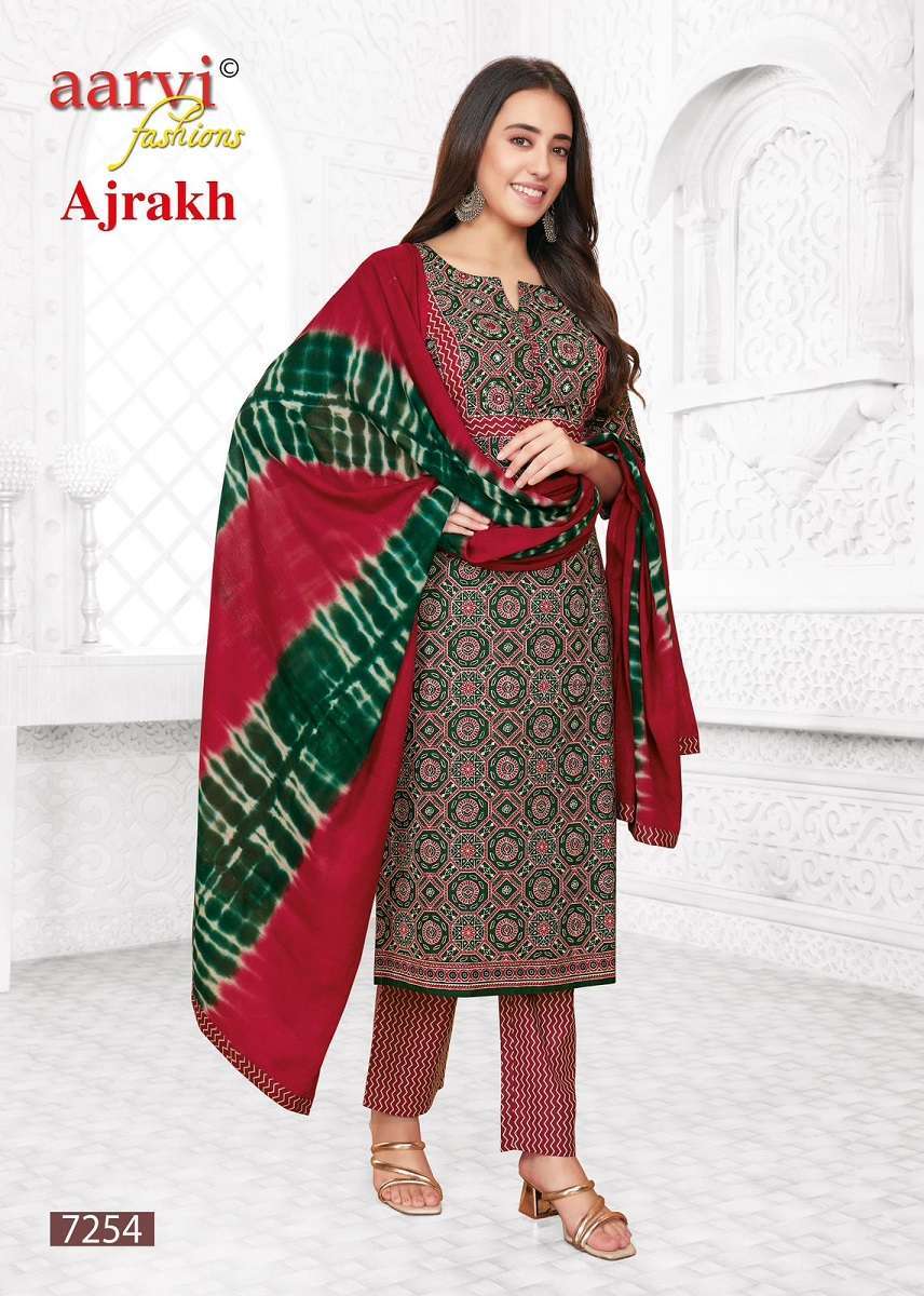 Aarvi Ajrakh Vol-2 -Kurti Pant With Dupatta Wholesale kurtis for retailers