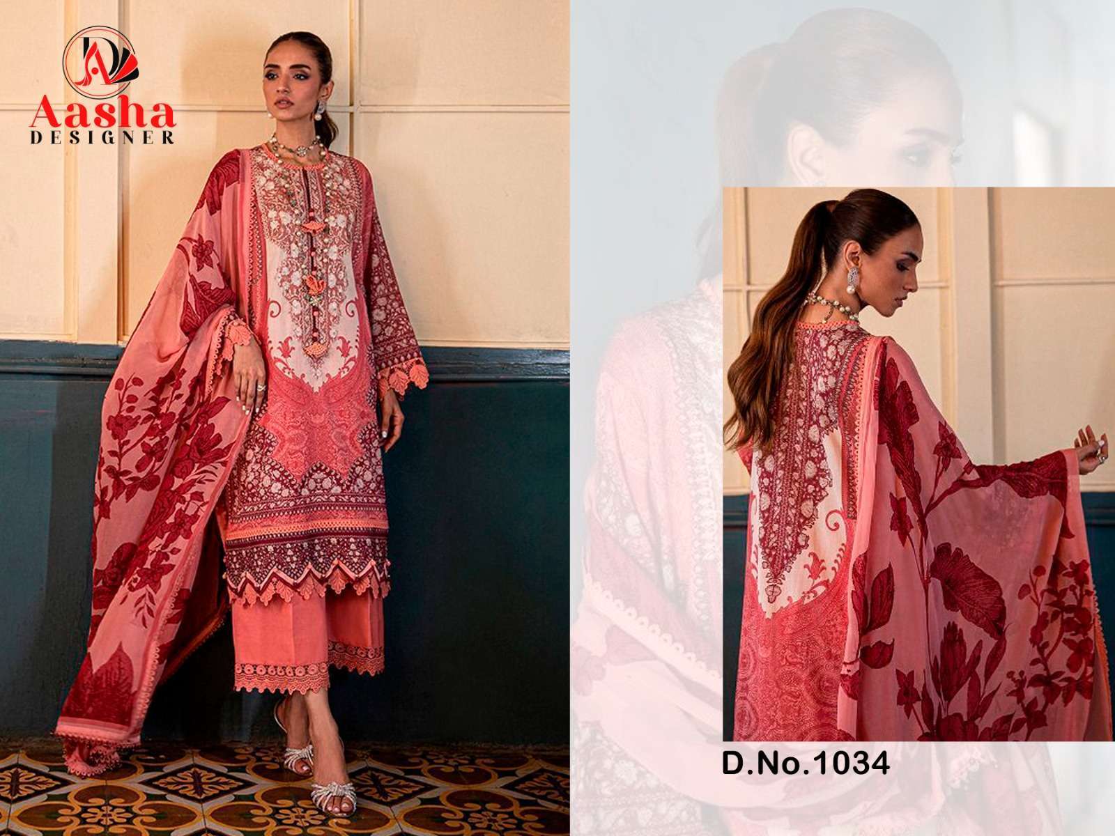 Aasha Sana Safinaz Vol 1 Chiffon Dupatta Pakistani Suits Best Salwar Kameez wholesalers in Surat