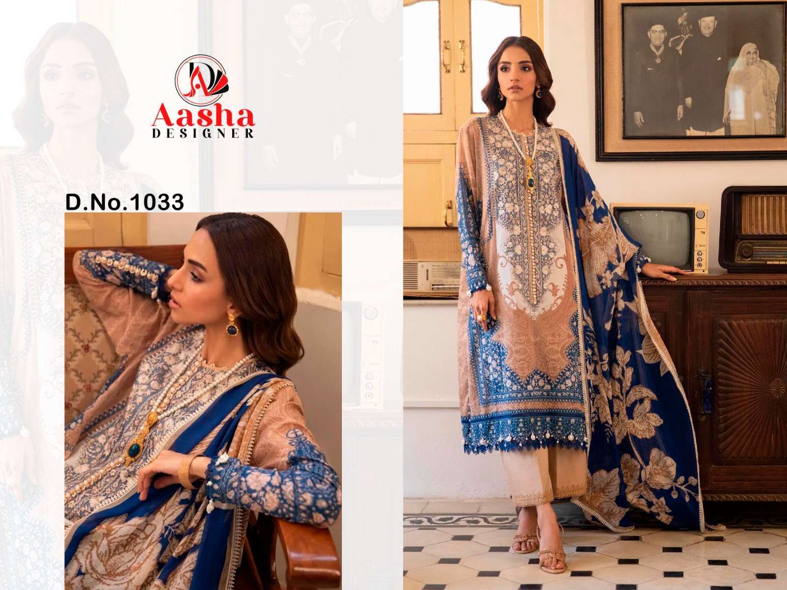 Aasha Sana Safinaz Vol 1 Chiffon Dupatta Pakistani Suits Best Salwar Kameez wholesalers in Surat