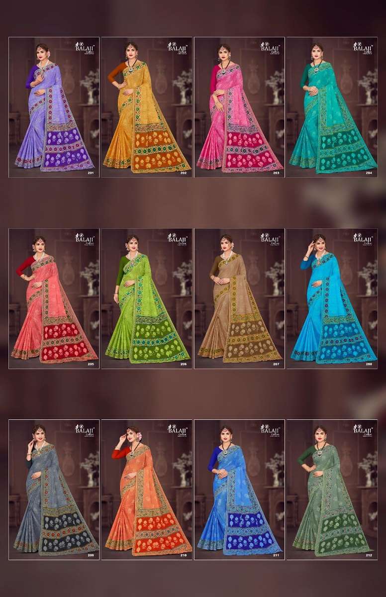 Balaji Anushka Vol -2 – Cotton Saree Surat textile market