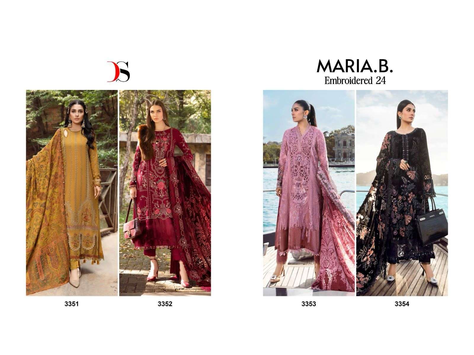 Deepsy Maria B Embroidered 24 Salwar Kameez wholesale in Surat