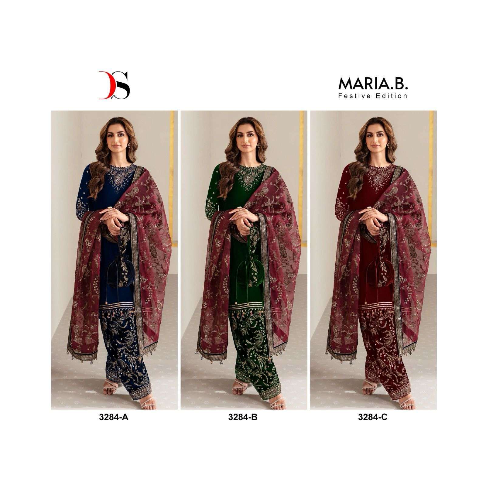 Deepsy Mariya B Velvet 3284 Salwar Kameez Surat Wholesaler