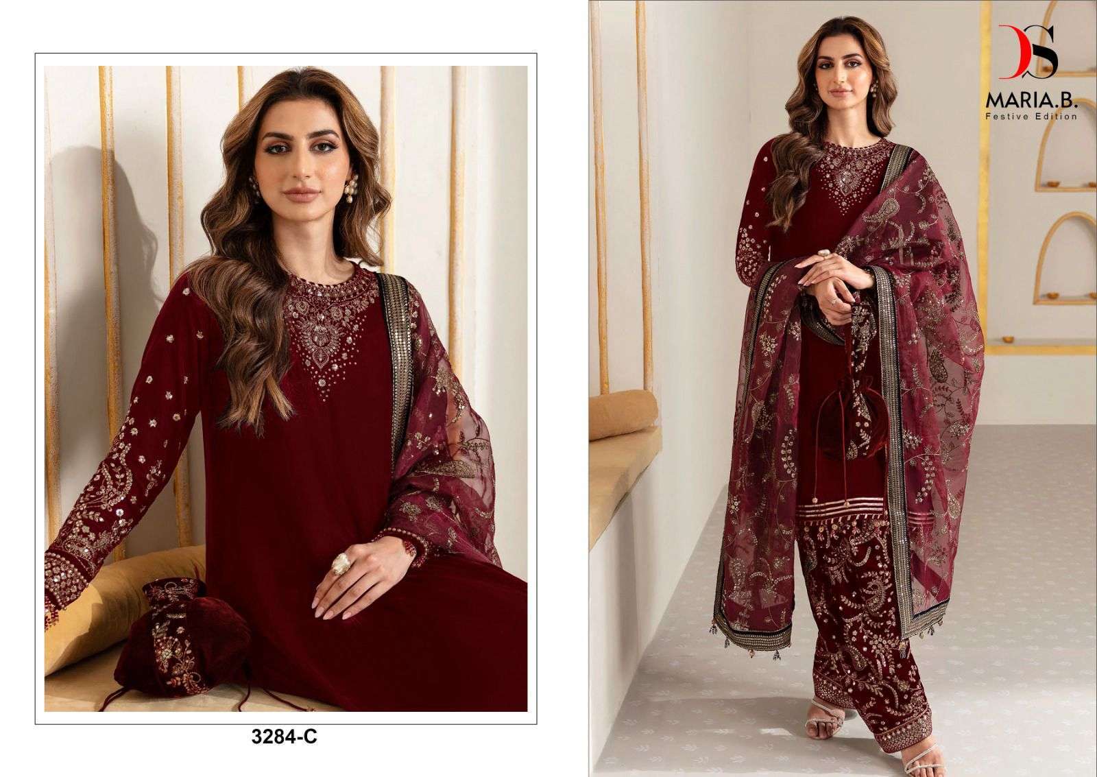 Deepsy Mariya B Velvet 3284 Salwar Kameez Surat Wholesaler