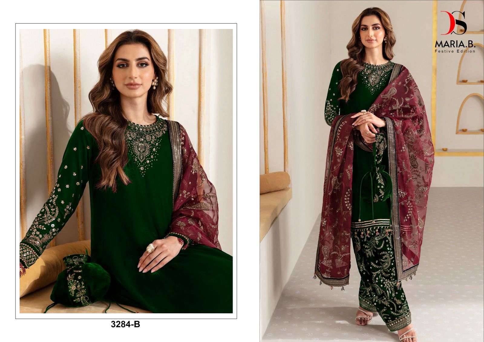 Deepsy Mariya B Velvet 3284 Salwar Kameez Surat Wholesaler