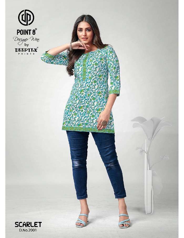 Deeptex Scarlet Vol-2 -Readymade Short Tops Kurti wholesalers in Surat