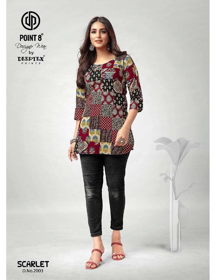 Deeptex Scarlet Vol-2 -Readymade Short Tops Kurti wholesalers in Surat