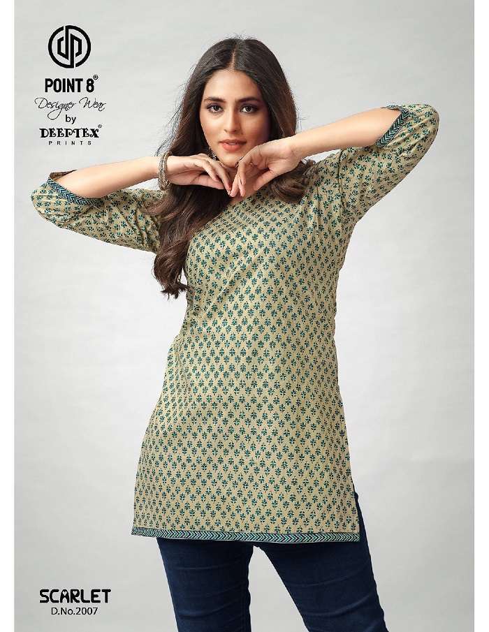 Deeptex Scarlet Vol-2 -Readymade Short Tops Kurti wholesalers in Surat