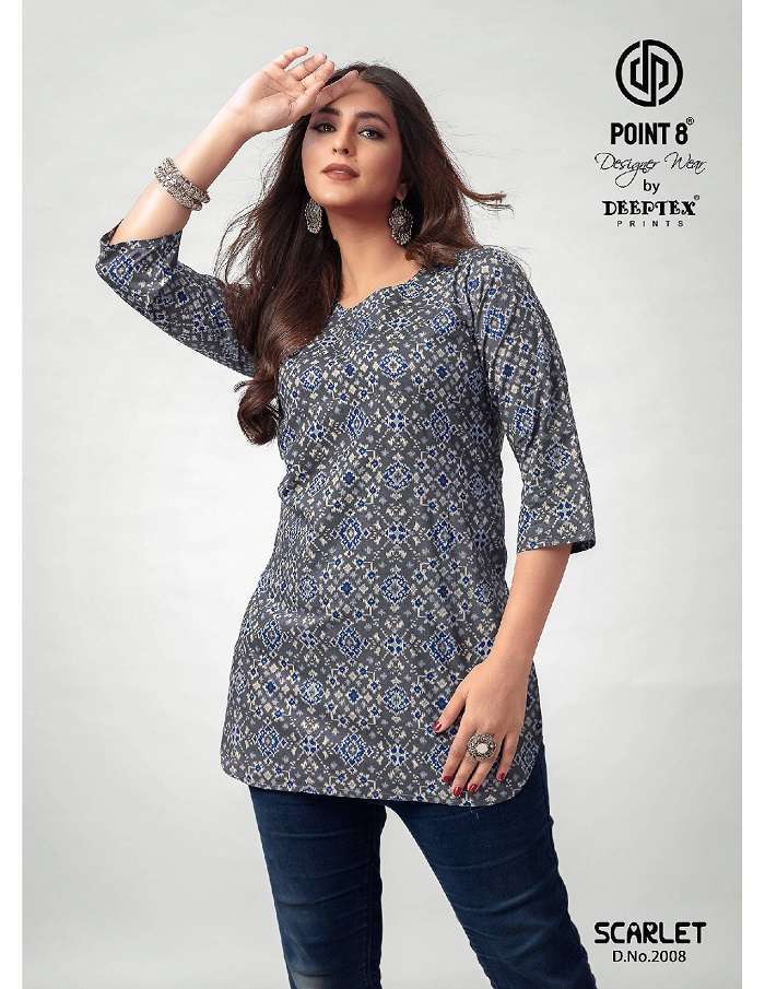 Deeptex Scarlet Vol-2 -Readymade Short Tops Kurti wholesalers in Surat