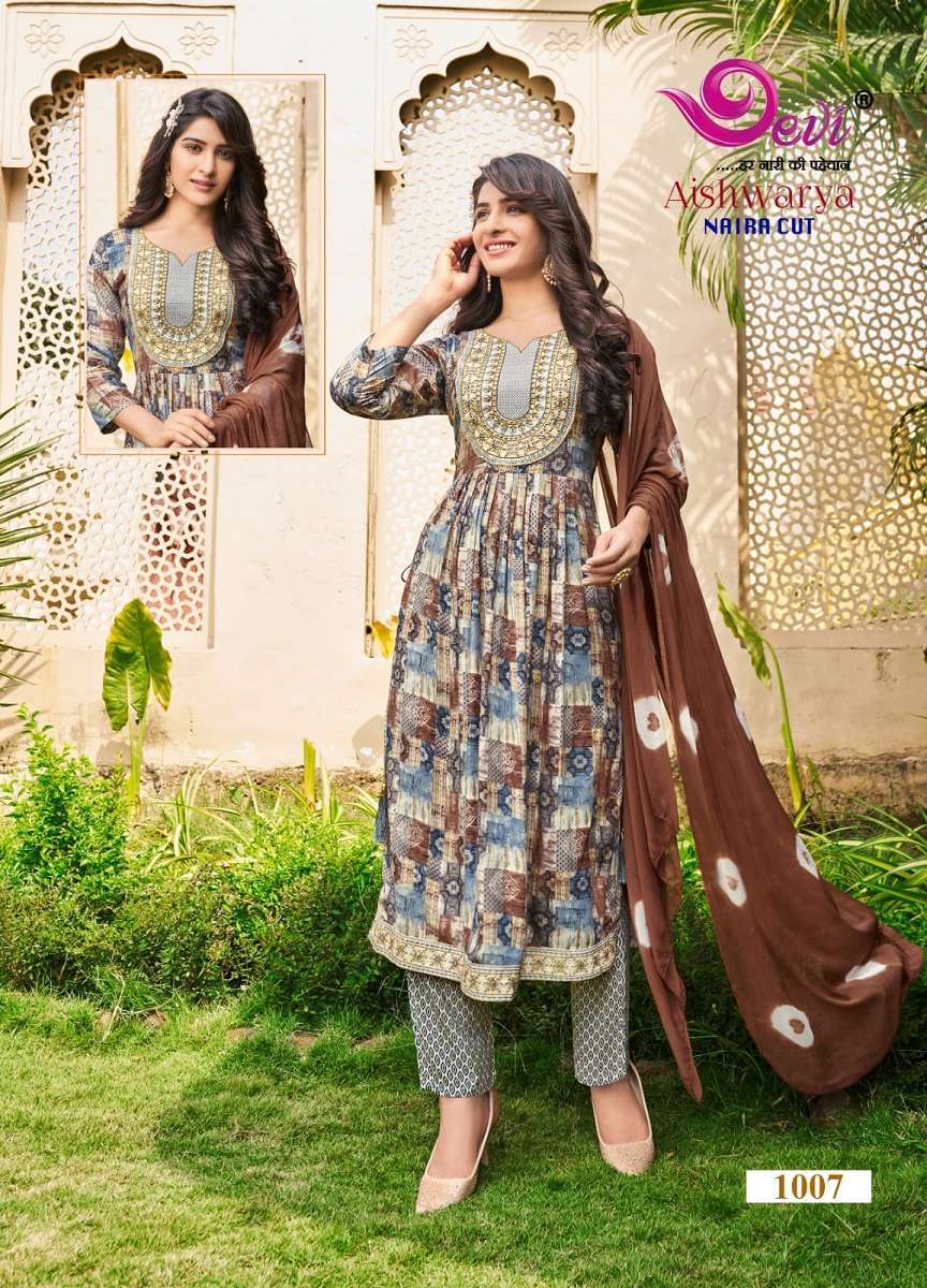 Devi Aishwarya Vol-1 -Kurti Pant With Dupatta Brands in Surat