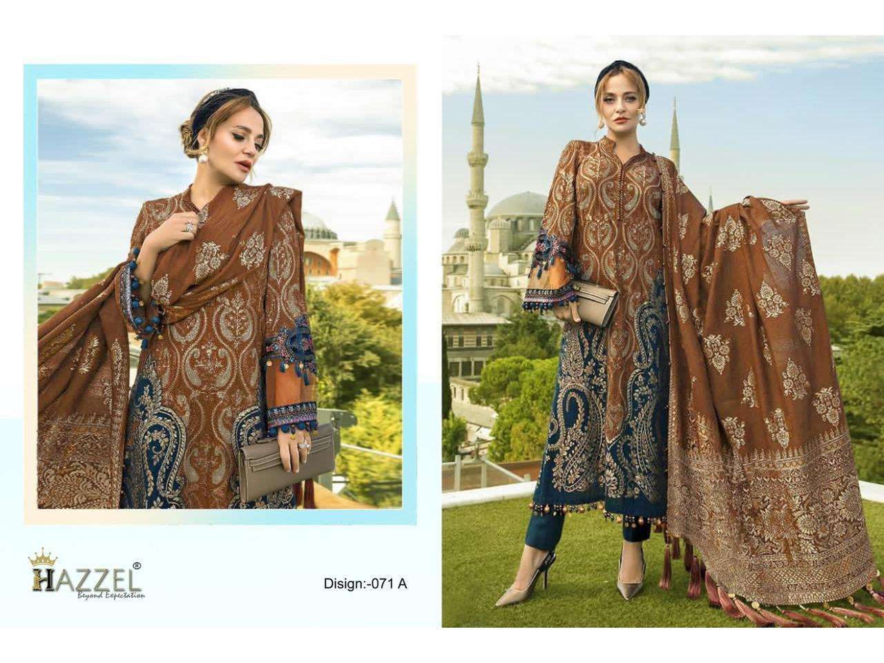 Hazzel Maria B Lawn 071 Cotton Dupatta Pakistani Suits Salwar kameez wholesale suppliers