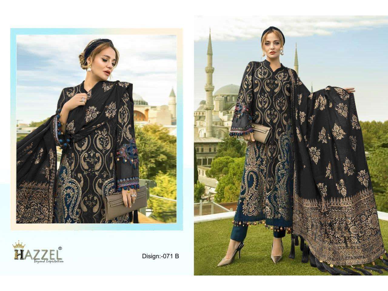 Hazzel Maria B Lawn 071 Cotton Dupatta Pakistani Suits Salwar kameez wholesale suppliers