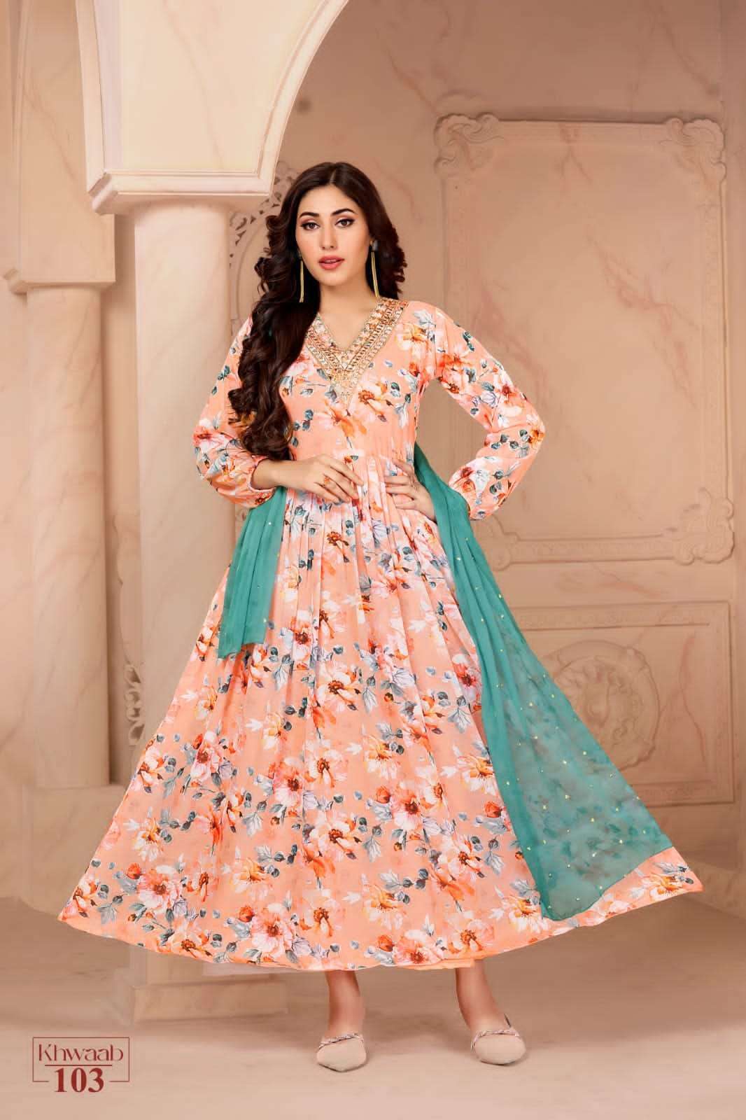 Buy Jaipur Kurti Purple Checks Cotton Flared Dress online