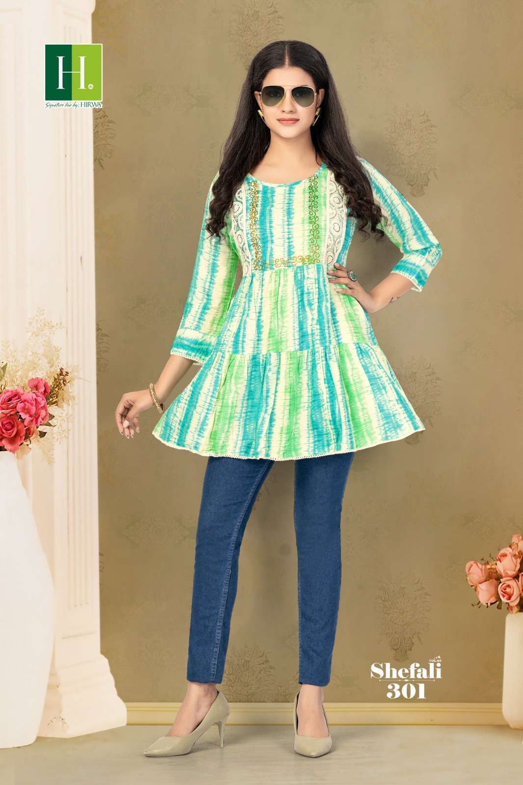 HIRWA SHEFALI Vol-3 Kurti Surat textile market