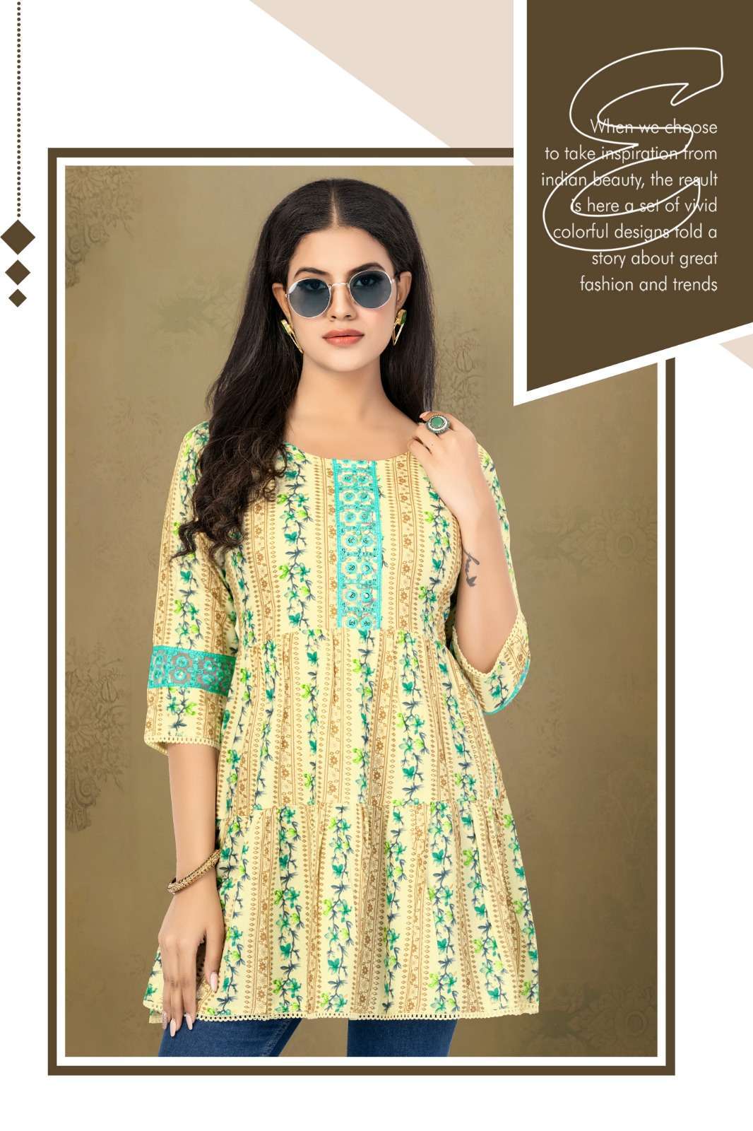 HIRWA SHEFALI Vol-3 Kurti Surat textile market