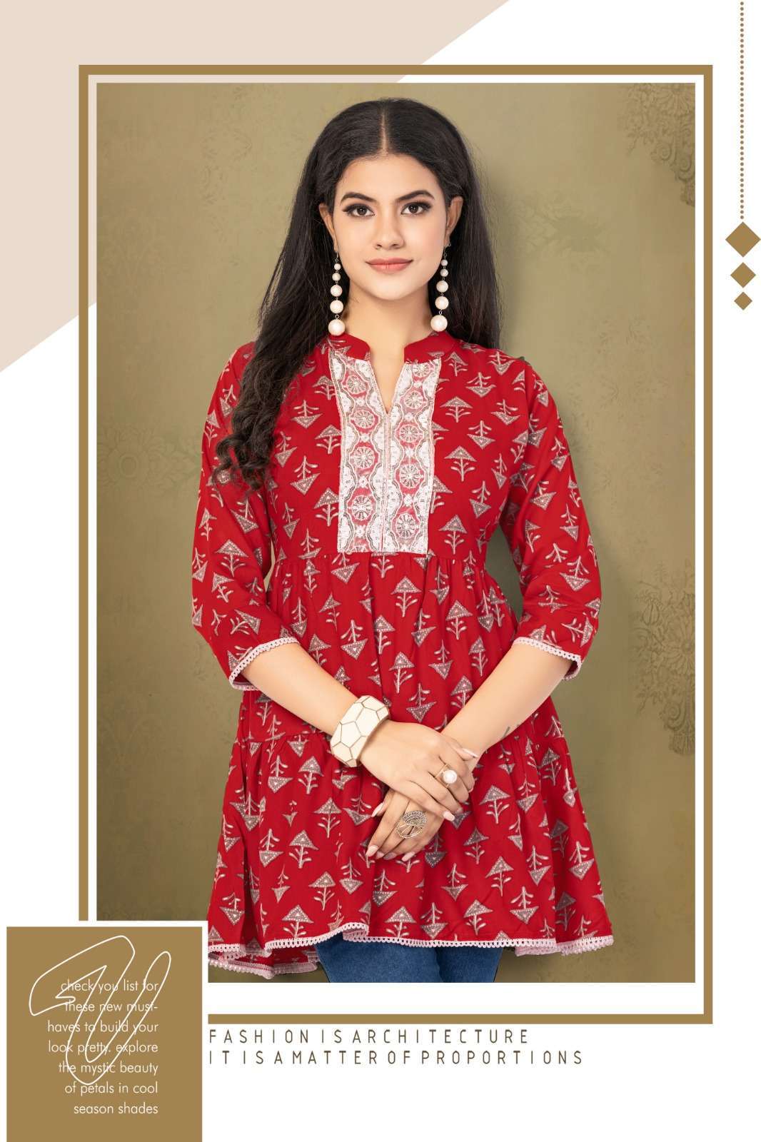 HIRWA SHEFALI Vol-3 Kurti Surat textile market