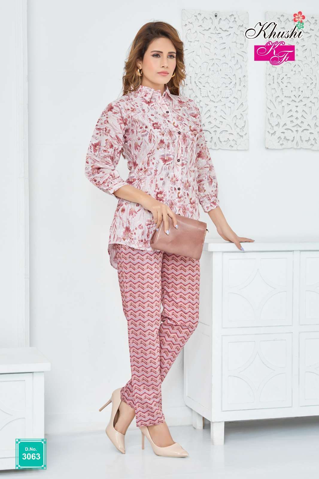 Khushi vol -1 maslin digital print Co-Ord set Latest kurti designs for wholesale in India