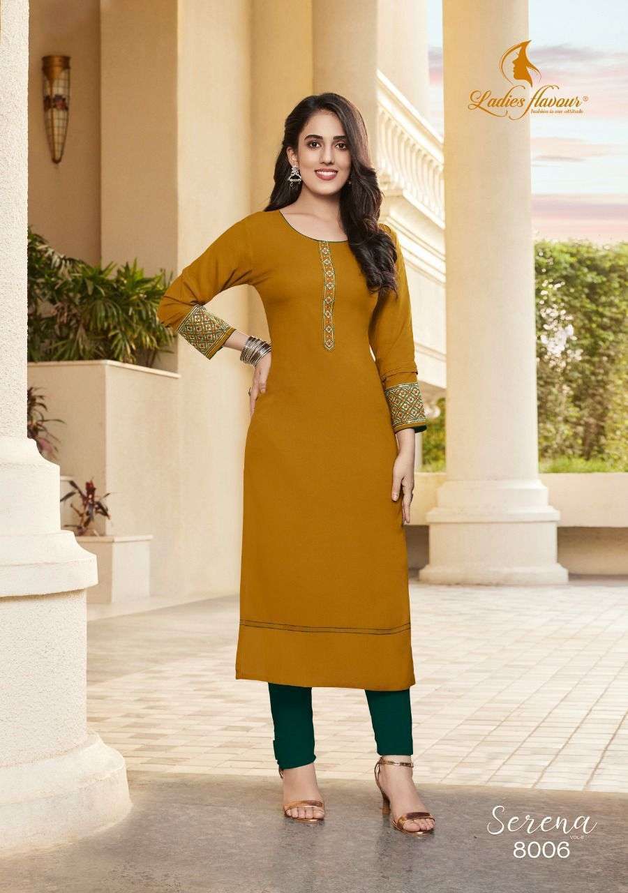  Ladies Flavour Serena vol-8 Kurti wholesalers in Ahmedabad