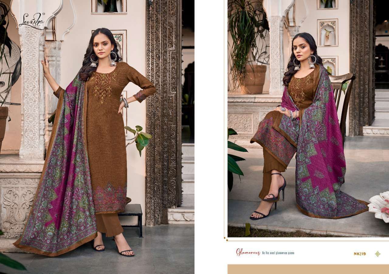 Levisha Nikhaar Pure Pashmina Dress Material Bulk clothes shopping