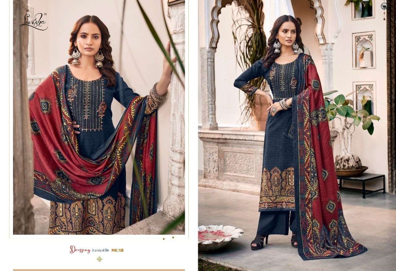 Levisha Nikhaar Pure Pashmina Dress Material Bulk clothes shopping