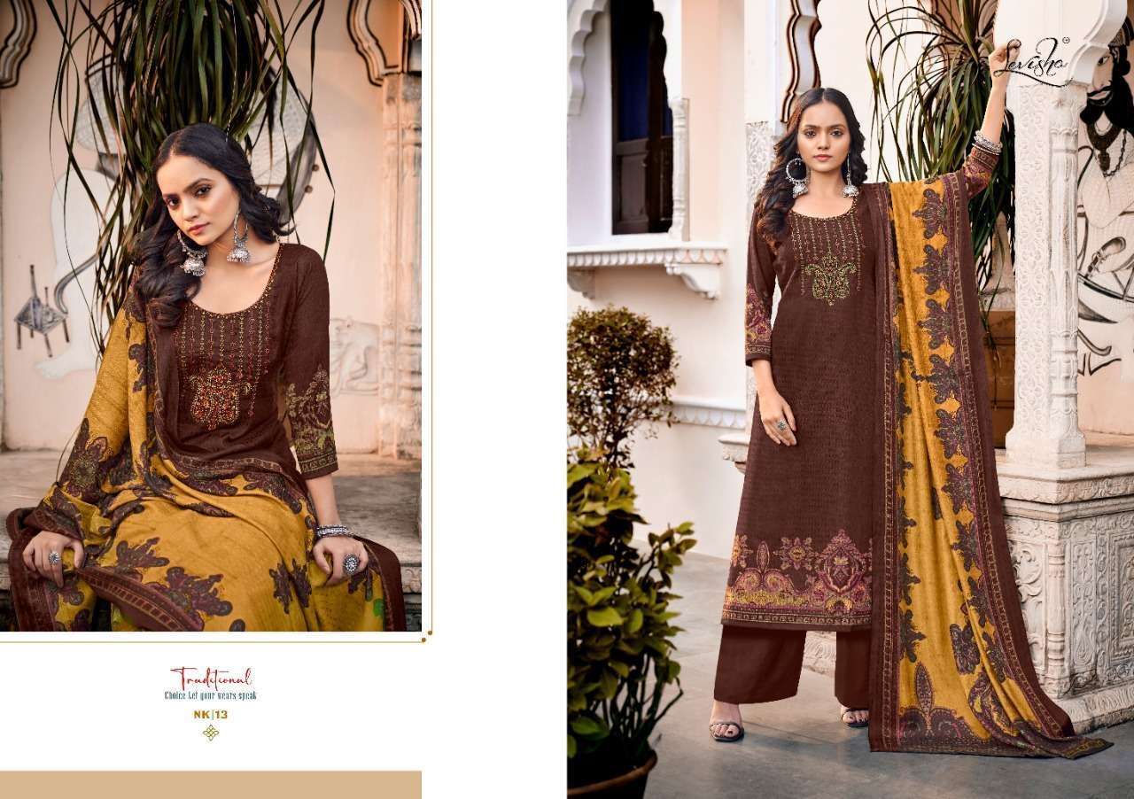 Levisha Nikhaar Pure Pashmina Dress Material Bulk clothes shopping