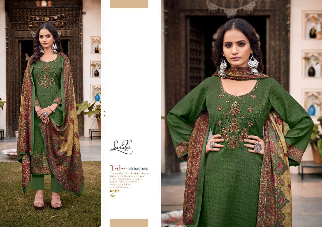 Levisha Nikhaar Pure Pashmina Dress Material Bulk clothes shopping