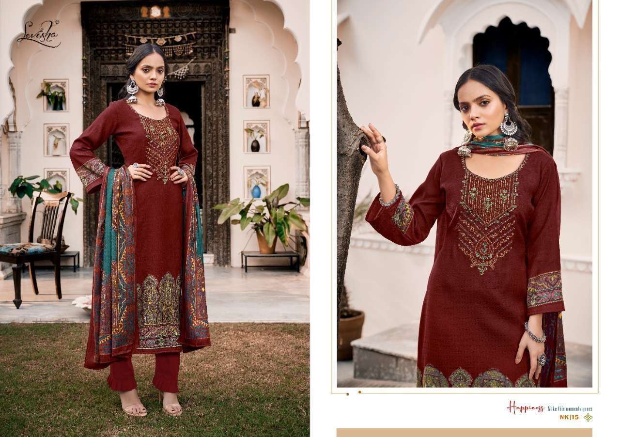 Levisha Nikhaar Pure Pashmina Dress Material Bulk clothes shopping