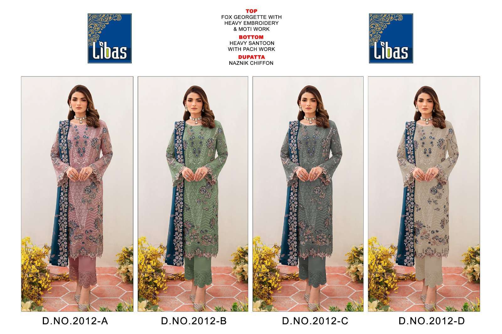 Libas 2012 Faux Georgette Wholesale salwar suits suppliers