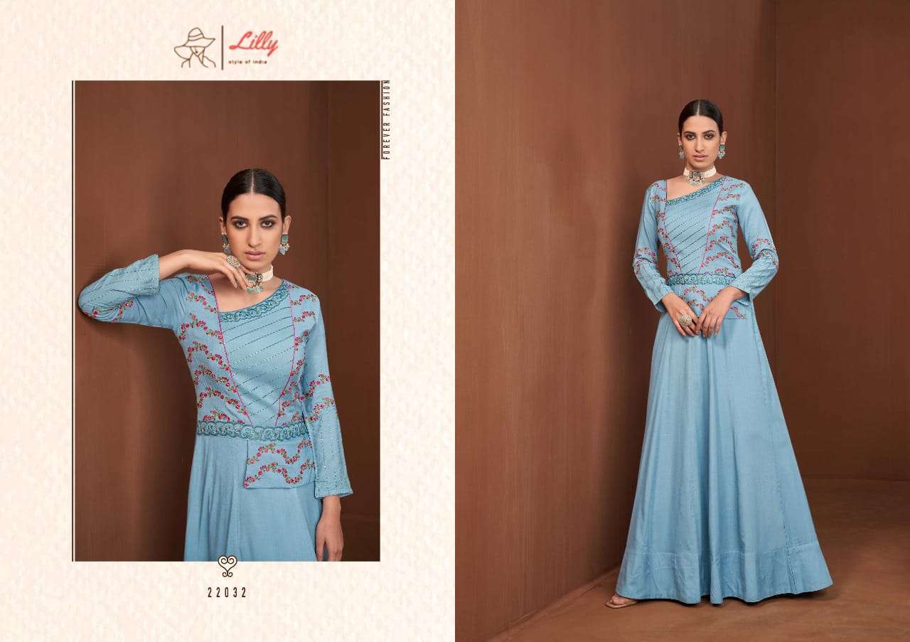 Lilly AMORINA VOL-7 Gown Kurti manufacturers in Ahmedabad