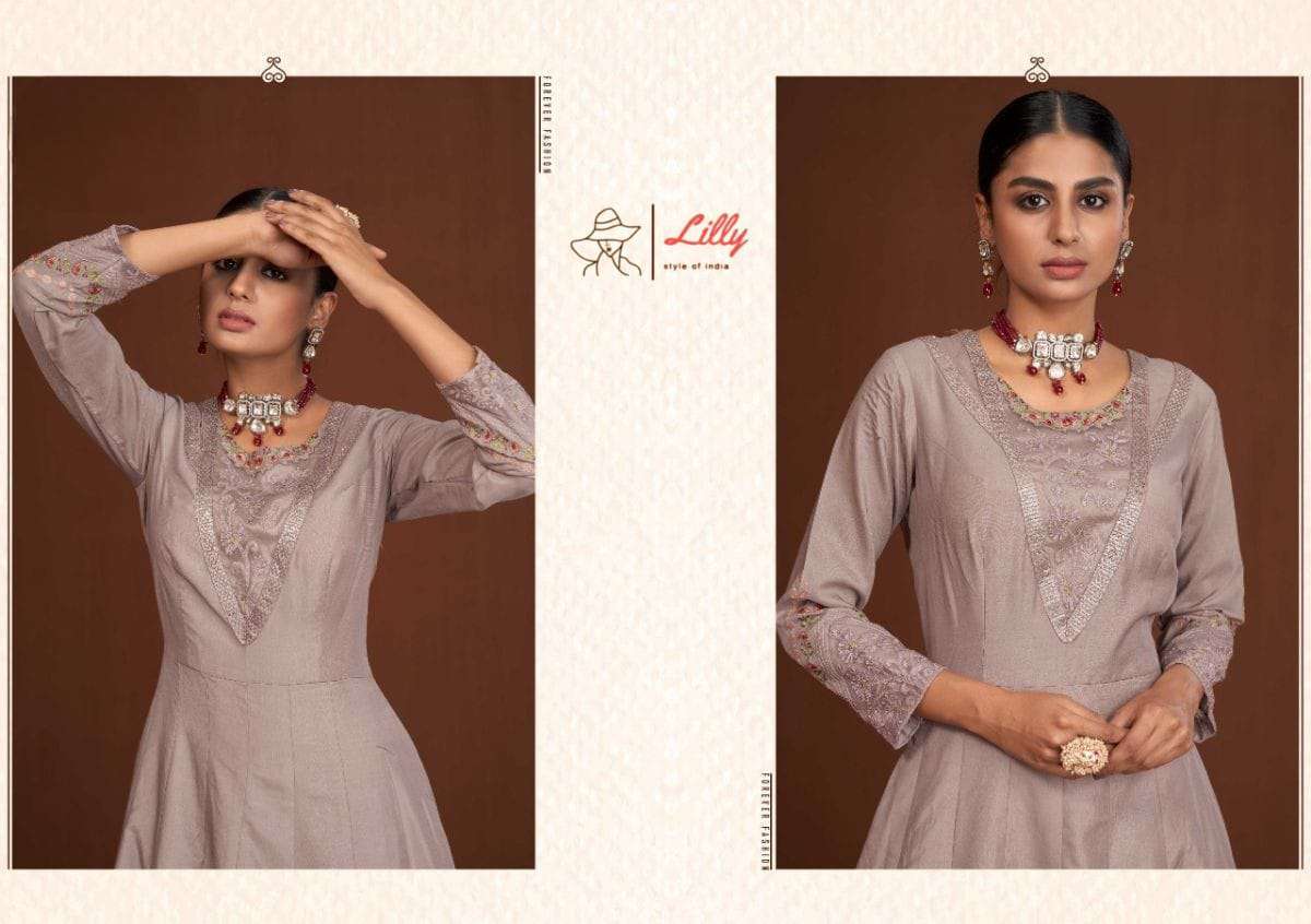 Lilly AMORINA VOL-7 Gown Kurti manufacturers in Ahmedabad