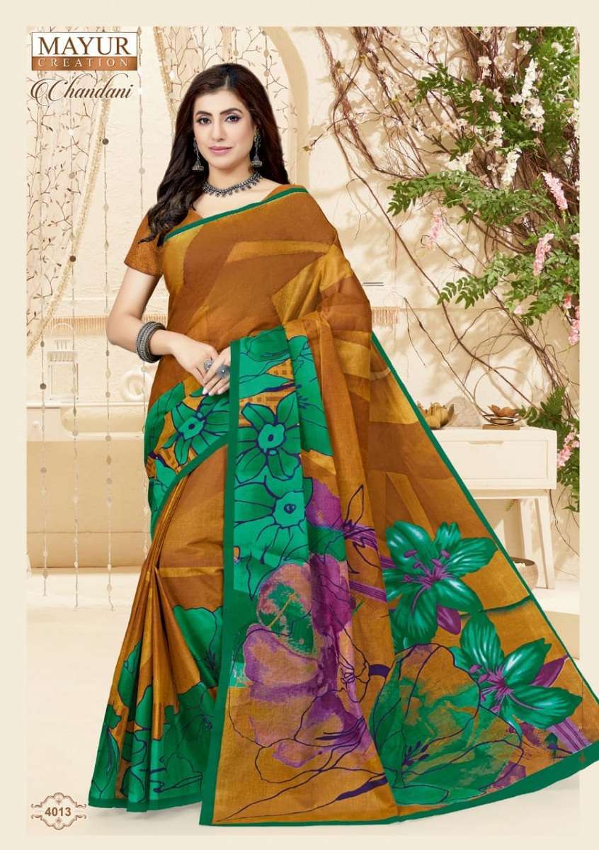 Mayur Chandani Cotton Saree Vol-4 -Dress Material Bulk saree supplier in Ahmedabad