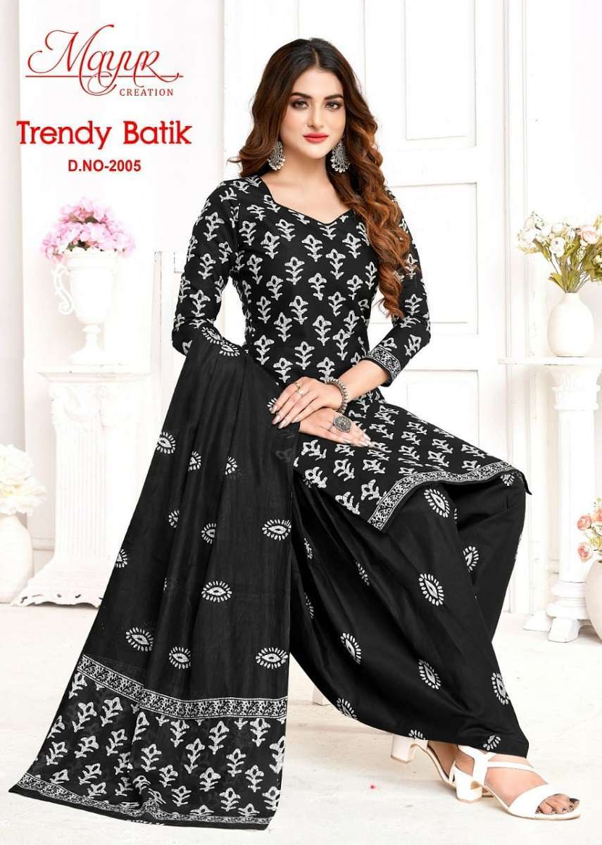 Mayur Trendy Batic Vol-2 -Dress Material Wholesale cotton dress material in Ahmedabad