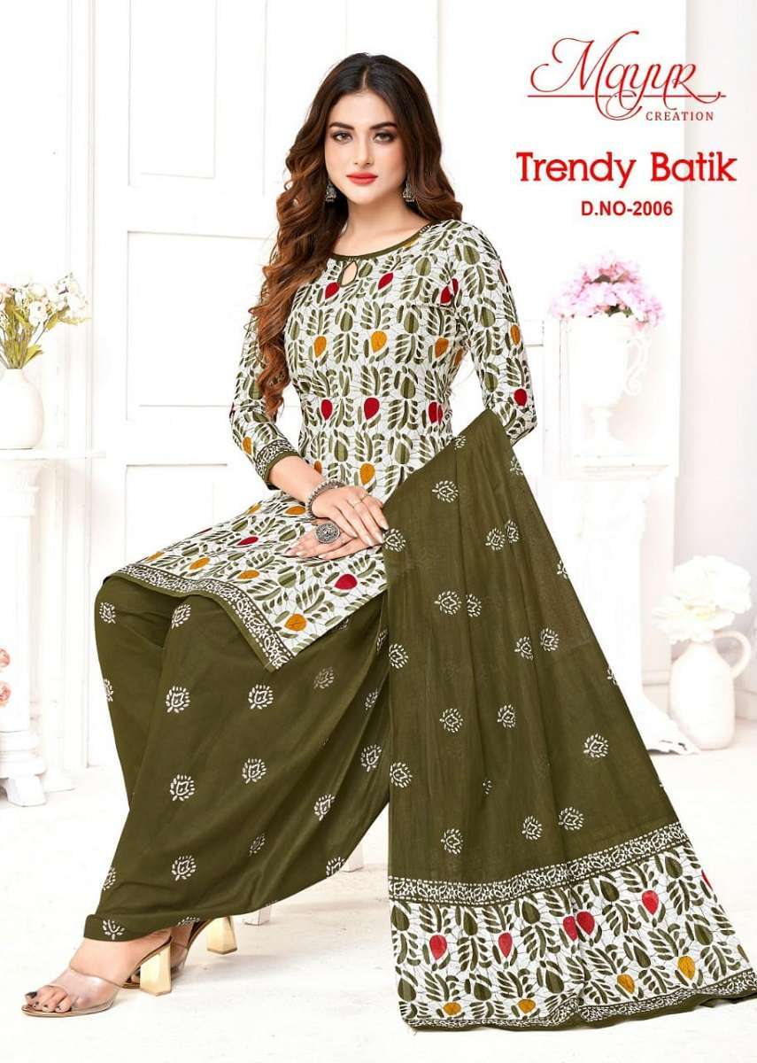 Mayur Trendy Batic Vol-2 -Dress Material Wholesale cotton dress material in Ahmedabad