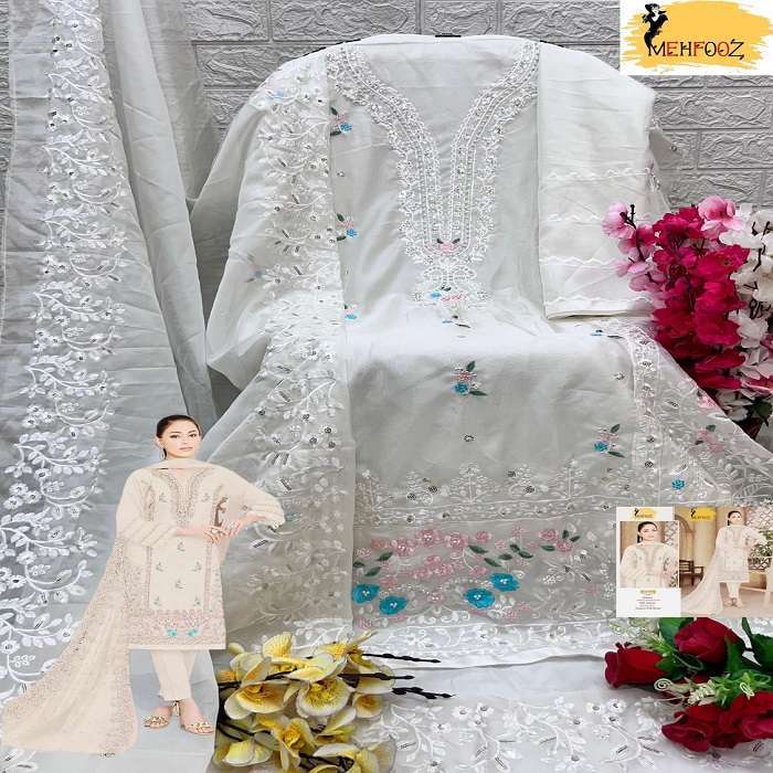 Mehfooz Pakistani Work Suits D No.-1019 - Wholesale Salwar Suits