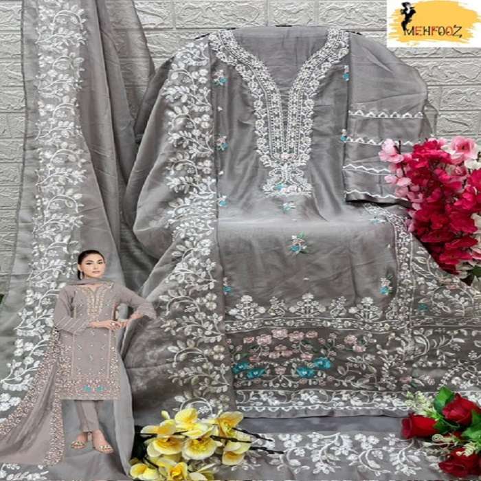 Mehfooz Pakistani Work Suits D No.-1019 - Wholesale Salwar Suits