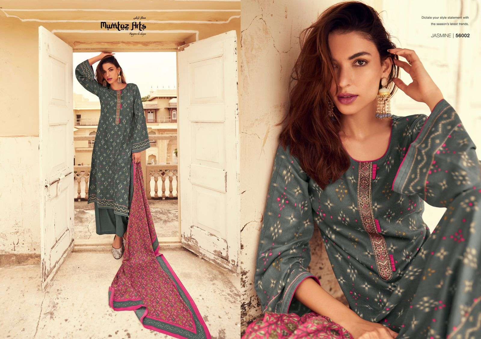 Mumtaz Jasmine Nx Pure Pashmina Dress Material Indian dress materials Suppliers